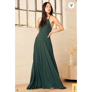 Lulu’s Mythical Kind of Love Maxi Dress–Dark Green